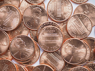 Image showing Dollar coins background