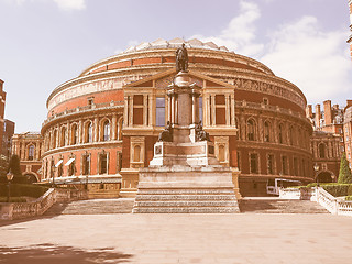 Image showing Retro looking Royal Albert Hall in London