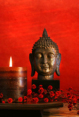 Image showing Asian theme with candle