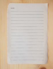 Image showing Blank note book page