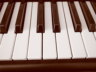 Image showing Retro look Music keyboard