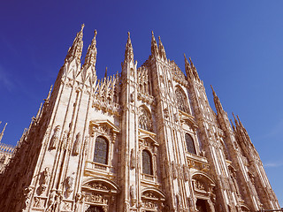 Image showing Retro look Milan Cathedral