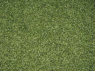 Image showing Green artificial synthetic grass meadow background