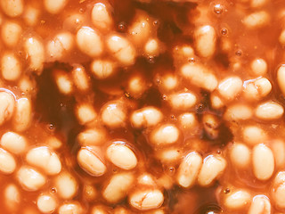 Image showing Retro looking Baked beans
