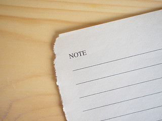 Image showing Blank note book page