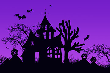 Image showing Haunted halloween house