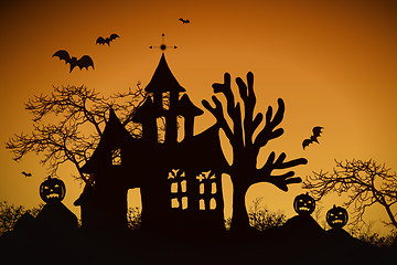 Image showing Haunted halloween house