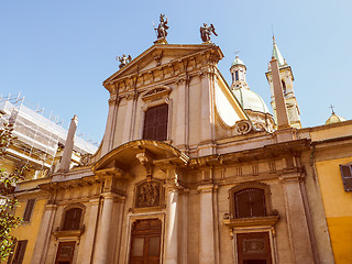 Image showing Retro look St George church in Milan