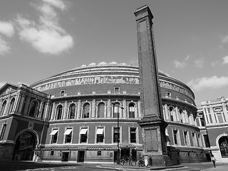 Image showing Black and white Royal Albert Hall in London