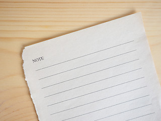 Image showing Blank note book page