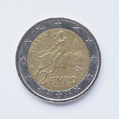 Image showing Greek 2 Euro coin