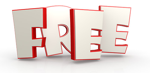 Image showing Free word with white background image with hi-res rendered artwo