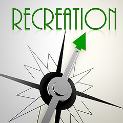 Image showing Recreation on green compass