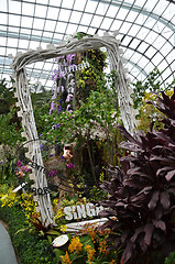 Image showing Flower Dome at Gardens by the Bay in Singapore