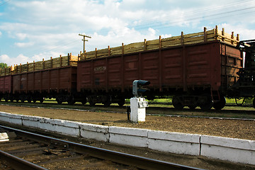 Image showing riding the train