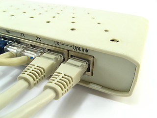 Image showing connected network hub