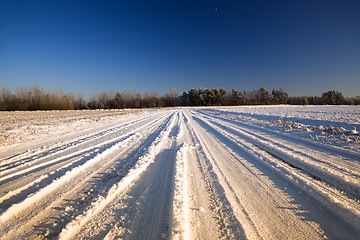 Image showing  road winter