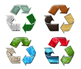 Image showing Four recycles