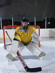 Image showing ice hockey goalkeeper