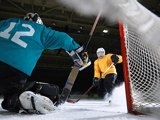 Image showing ice hockey goalkeeper