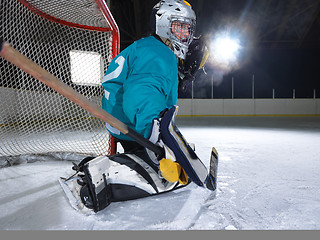 Image showing ice hockey goalkeeper