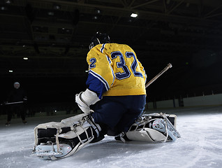 Image showing ice hockey goalkeeper