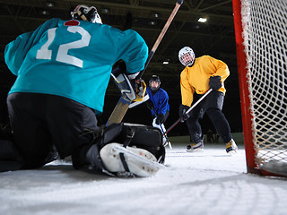 Image showing ice hockey goalkeeper