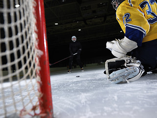 Image showing ice hockey goalkeeper