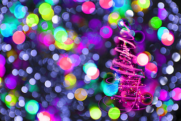 Image showing color christmas lights as nice background