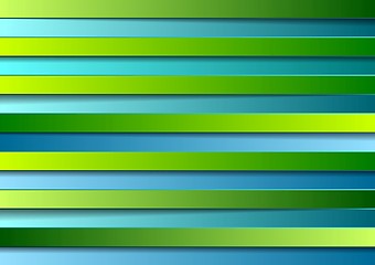 Image showing Bright green and turquoise stripes background