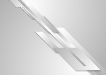 Image showing Abstract grey tech corporate background