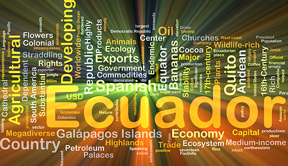 Image showing Ecuador background concept glowing
