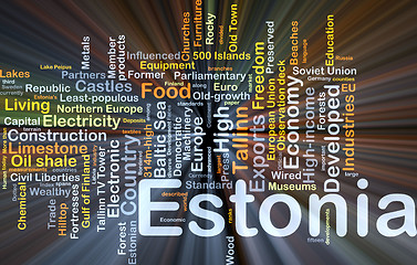 Image showing Estonia background concept glowing