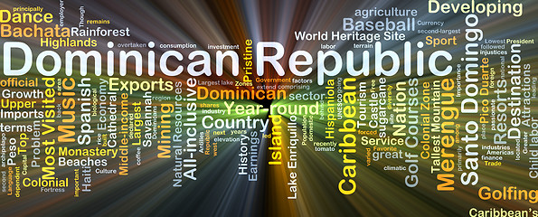 Image showing Dominican Republic background concept glowing