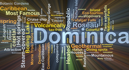 Image showing Dominica background concept glowing