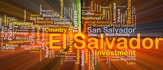 Image showing El Salvador background concept glowing