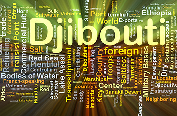 Image showing Djibouti background concept glowing