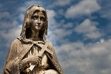 Image showing Old cemetery statue