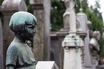 Image showing Old Cemetery statue