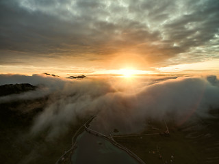 Image showing Sun above clouds