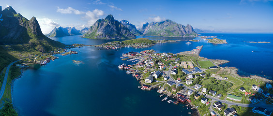 Image showing Norway aerial panorama