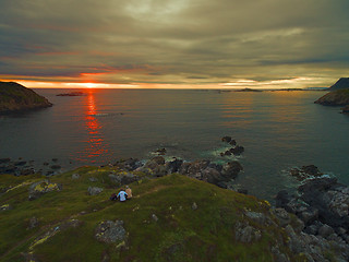 Image showing Midnight sun