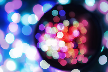 Image showing christmas color lights background