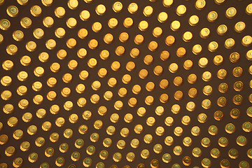 Image showing yellow glass circle abstract background