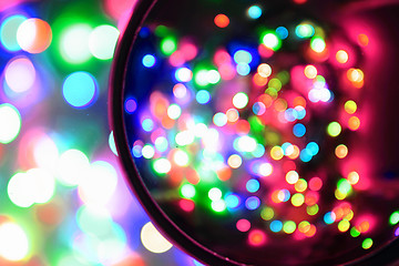 Image showing christmas color lights background