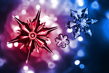 Image showing snow stars as nice christmas background