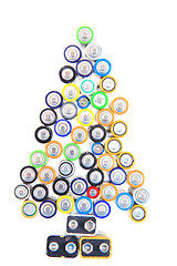 Image showing christmas tree from batteries