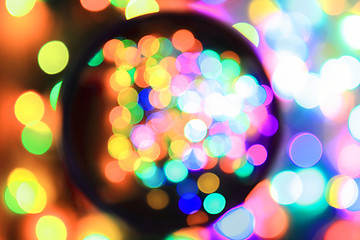 Image showing christmas color lights background