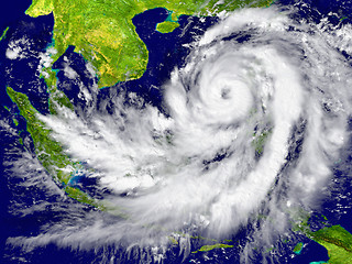 Image showing Hurricane near Southeast Asia