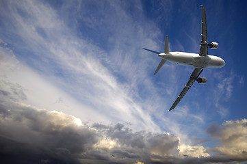 Image showing Plane and bad weather